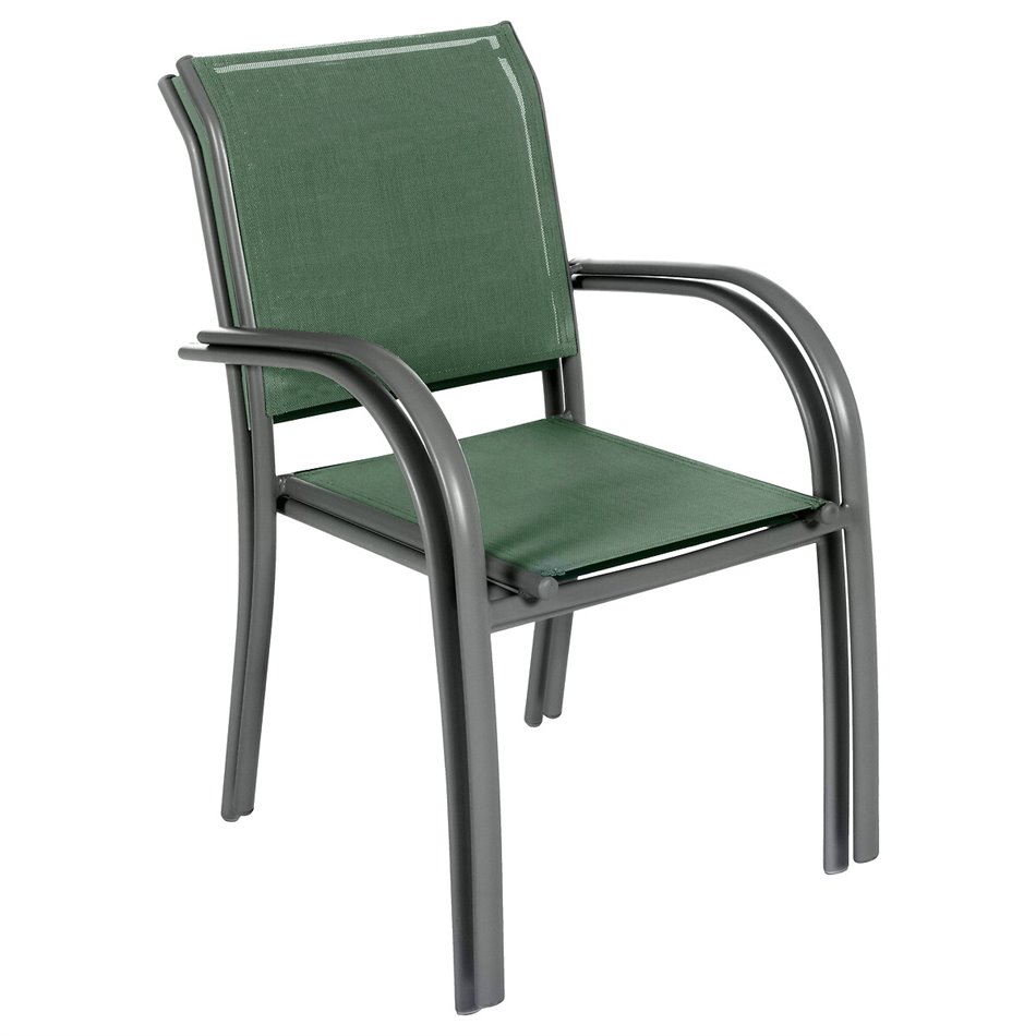 Chair Lapiazza, olive/graphite color, H88x65x56cm