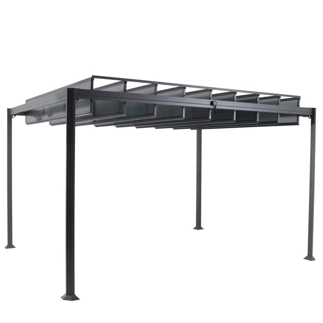 Pergola Labelize 3.8x3m, graphite/grey color, H226x300x380cm