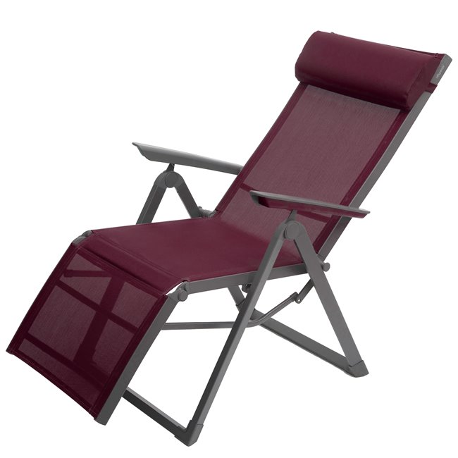 Armchair/recliner Ladecima, burgundy/graphite color, H116x75.3x65cm