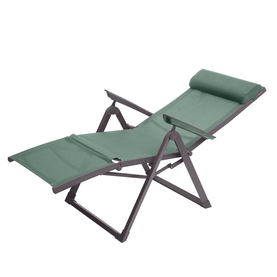 Armchair/recliner Ladecima, olive/graphite color, H116x75.3x65cm