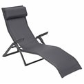 Sun lounger Ladecima, folding, slate grey color, H90x64x142cm