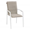 Kėdė Ladiese, rusvai pilkos spalvos, su porankiais, H95x67x57.5cm