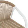 Garden chair Lariu honey/white color, aluminium/polyester, H80x61.5x56.6cm