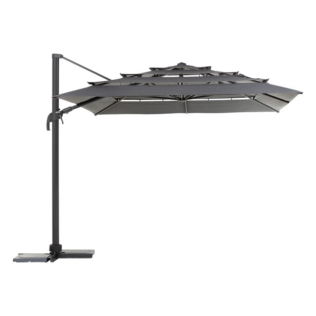 Садовый зонт от солнца Laмelhia 3x4м, многослоный, цвет антрацит, H272x300x400​​см