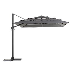 Parasol Lamelhia 3x4m, multi-layer, anthracite color, H272x300x400​​cm