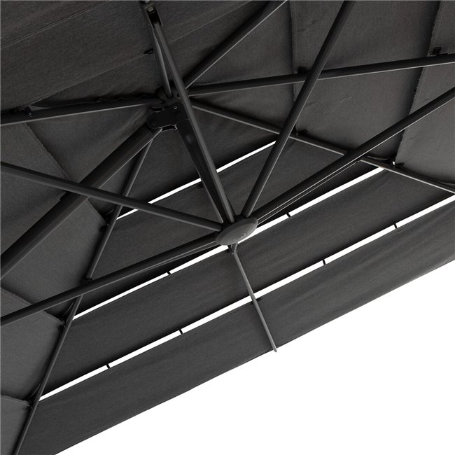 Садовый зонт от солнца Laмelhia 3x4м, многослоный, цвет антрацит, H272x300x400​​см