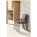 Kėdė Laaxiome, praline spalva, aliuminis/tekstalinas, H89x60x57cm