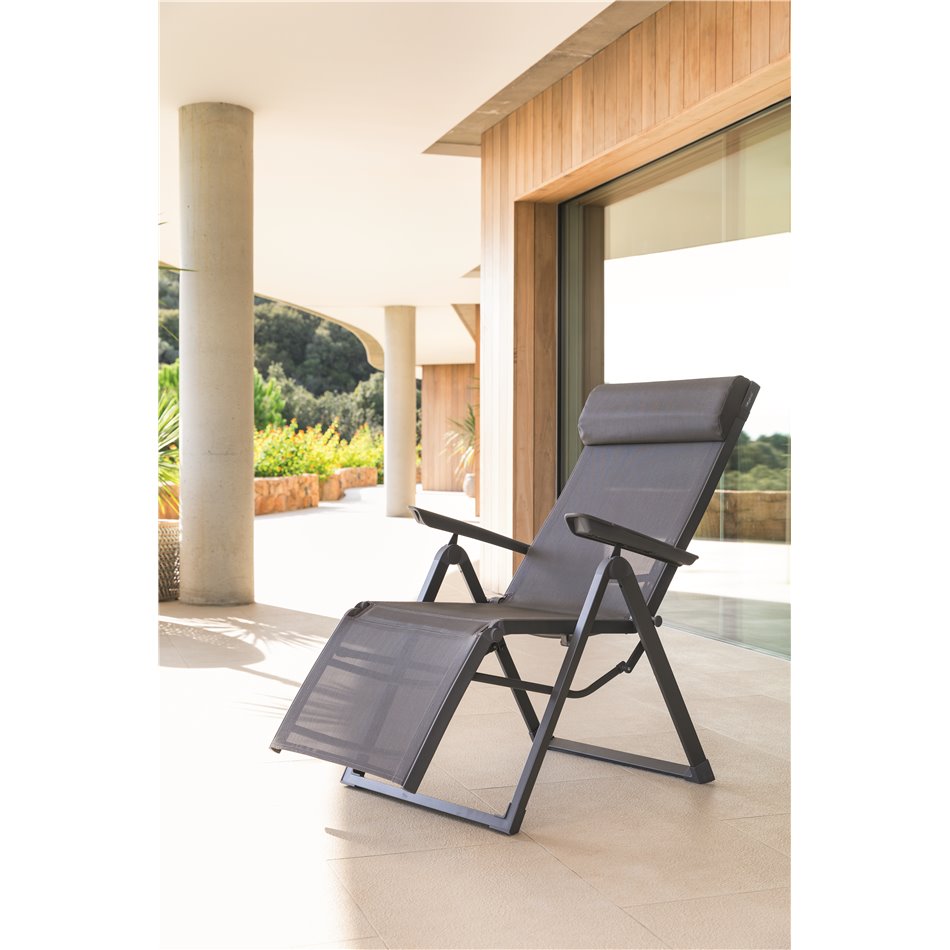 Armchair/recliner Ladecima, graphite/anthracite color, H116x75.3x65cm