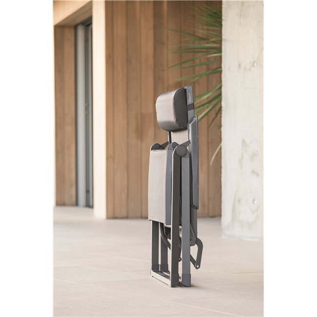 Armchair/recliner Ladecima, slate grey color, H116x75.3x65cm