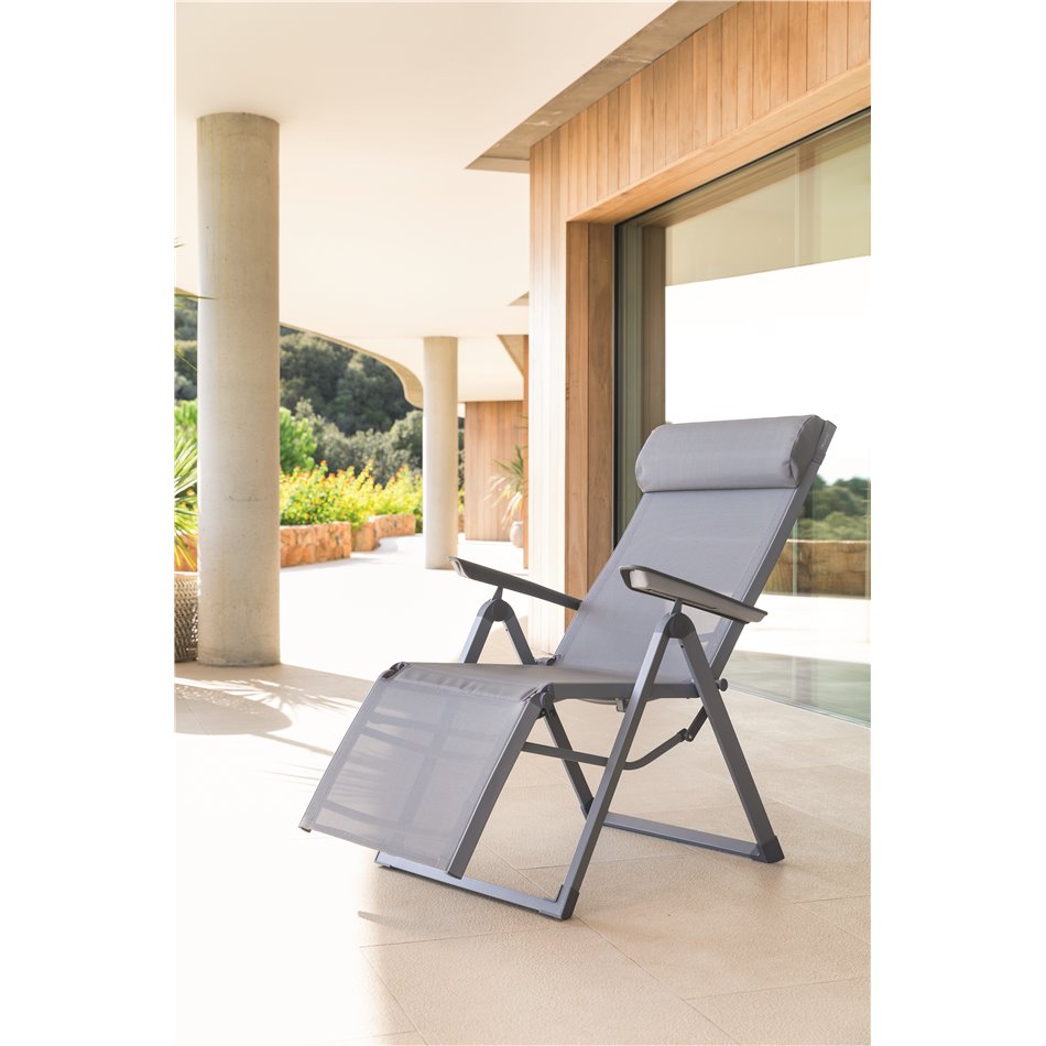 Armchair/recliner Ladecima, slate grey color, H116x75.3x65cm