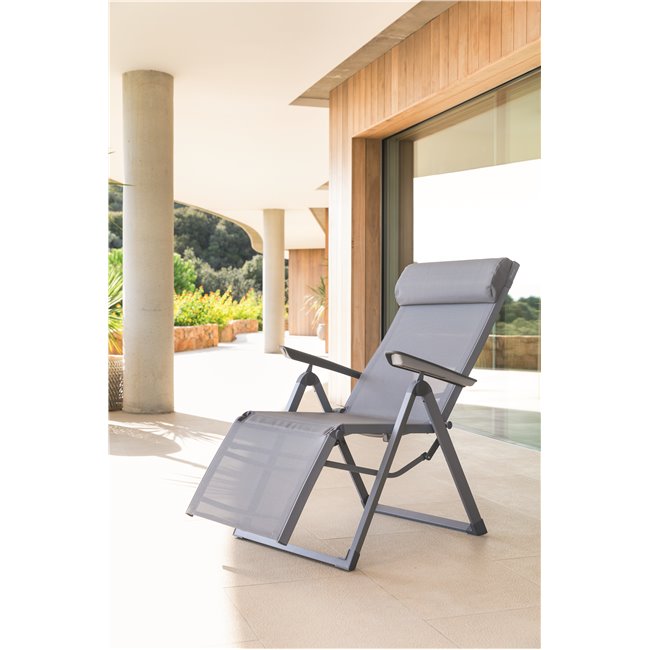 Armchair/recliner Ladecima, slate grey color, H116x75.3x65cm