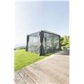 Mosquito net curtains for pergola Labelize 3.8x3m, slate grey color