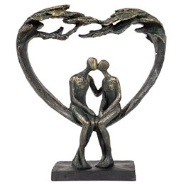 Deco figurine  Heart Kiss under Tree, 30x26.5x8.5cm
