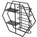 Wine rack Level, black, metal, 52x60x13cm