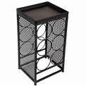Wine rack Retino, black, metal, 42x23x20cm