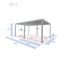 Pergola Laevora 6 x 3.6m, white color, aluminium, H250x360x600cm