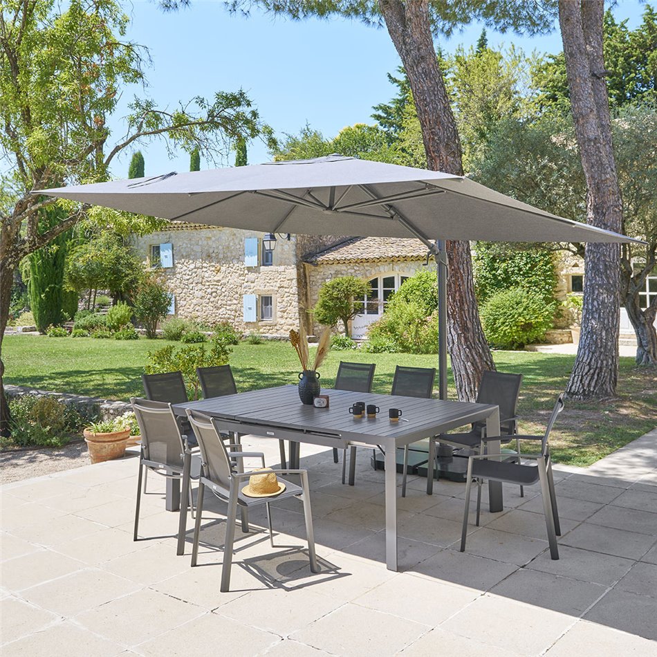 Parasol Lamelhia 3x4m, anthracite color, H272x300x400​​cm