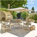 Parasol Lamelhia 3x3m, linen/beige color, H263x300x300cm