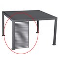 1.2m Side wall panel for pergola Laevora 3.6x3.6m and 6x3.6m, graphite/grey, aluminum