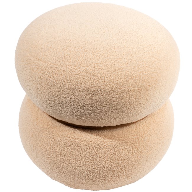 Stool Pan Dwen, beige color, D38x36cm
