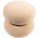 Stool Pan Dwen, beige color, D38x36cm