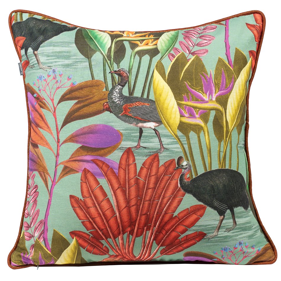 Decorative pillowcase Elegantfugle Loneta 3, with trim, 45x45cm