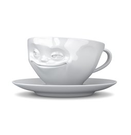 Coffe cup with saucer Grinning, 200ml D11.5cm H5.5cm