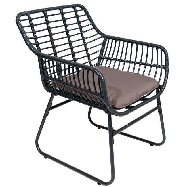 Outdoor furniture set Garden I, for 4 persons, dark grey