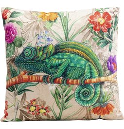 Decorative cushion Jungle Chameleon, 43x43cm