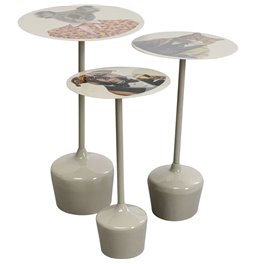 Side table Business Animal set of 3, D30cm H49cm