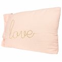 Decorative pillow Love, pink color, 50x30cm 