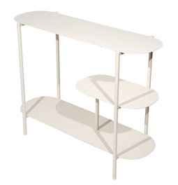 Bookshelf Haja, beige color, metall, 90x32xH70cm