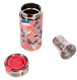 Thermal coffee tumbler Exotic pink, 400ml, H16.3 D7.5cm