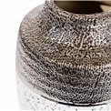 Vase Turin, ceramic, silvery, H20  D16cm