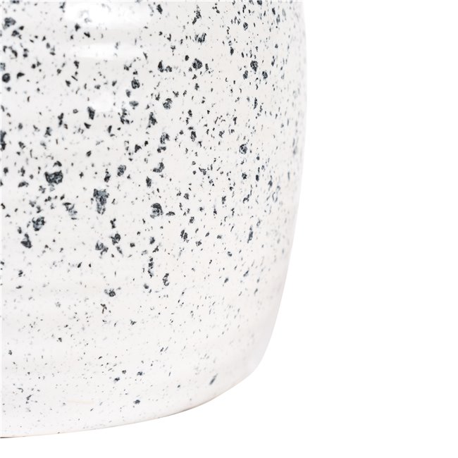 Vase Turin, ceramic, silvery, H20  D16cm