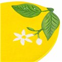 Porcelan serving platter Fleurs et citrons, 25x18.5cm