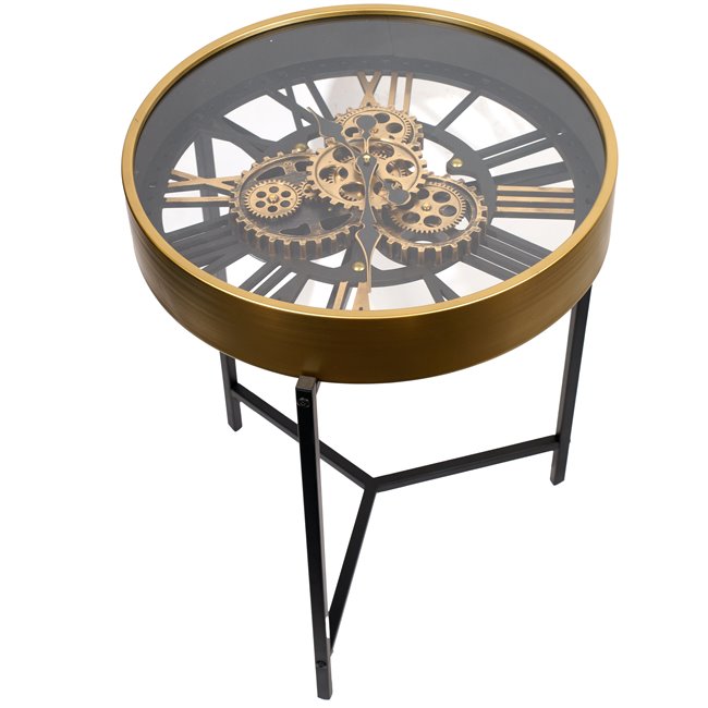 Clock side table Kidwelly, 49x49x54cm