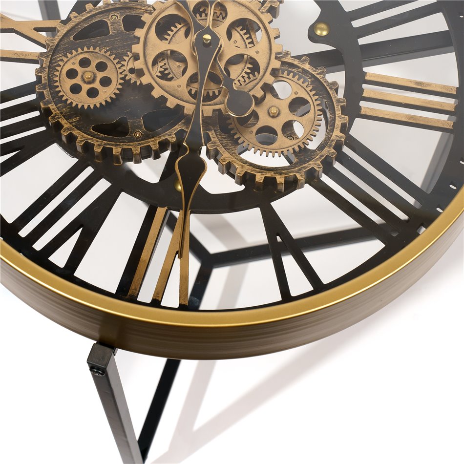 Clock side table Kidwelly, 49x49x54cm