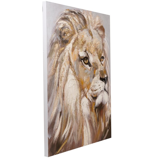 Canvas wall art King Leo, H120x90x3.8cm