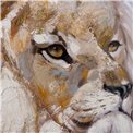 Canvas wall art King Leo, H120x90x3.8cm