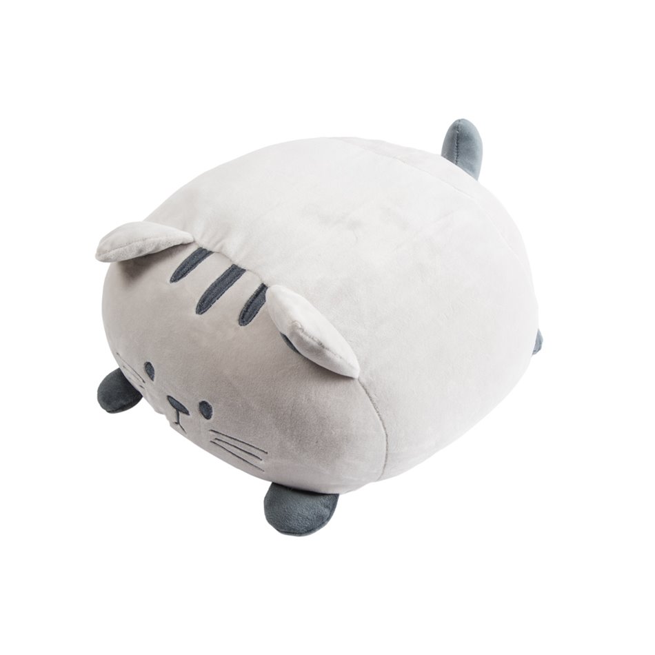 Cushion Kitty, gray, H21x44x34cm