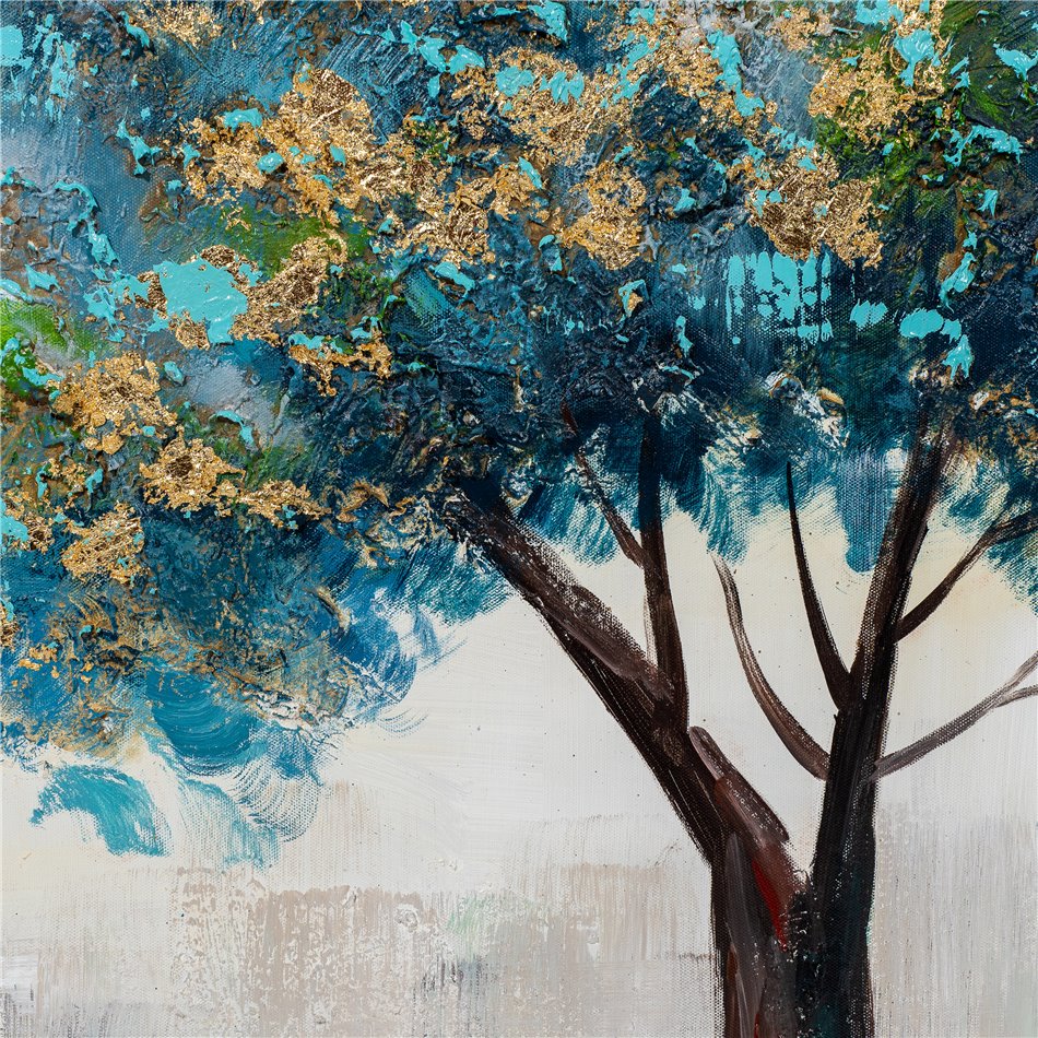 Картина на холсте Blue Sakura, 100x100cm