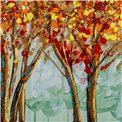 Paveikslas ant drobės Golden Growe, 50x150cm