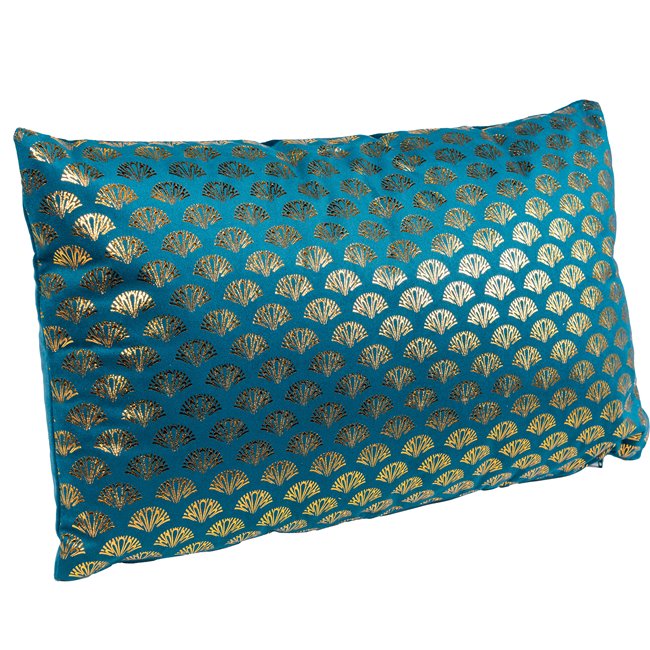 Decorative pillow Tropic, blue/gold, 30x50cm