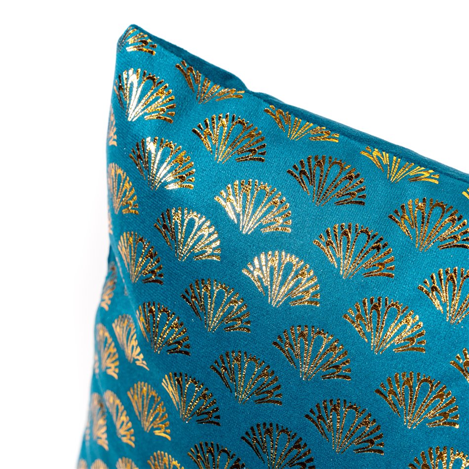 Decorative pillow Tropic, blue/gold, 30x50cm