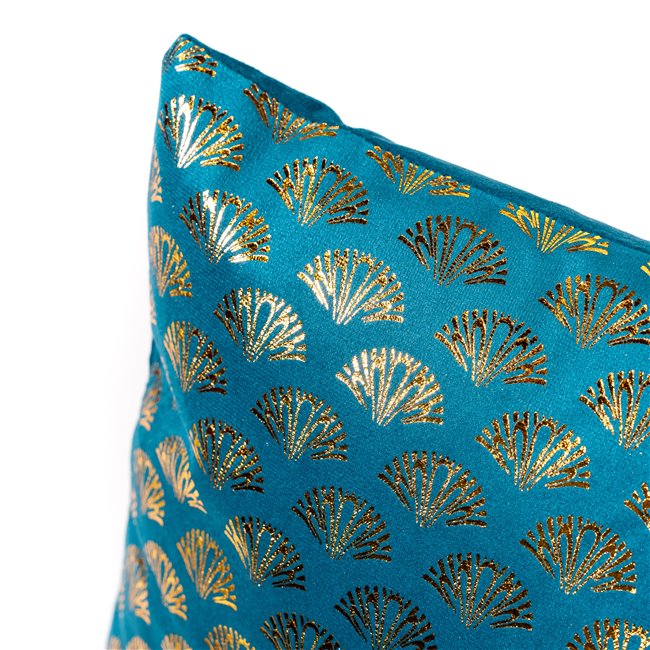 Decorative pillow Tropic, blue/gold, 30x50cm