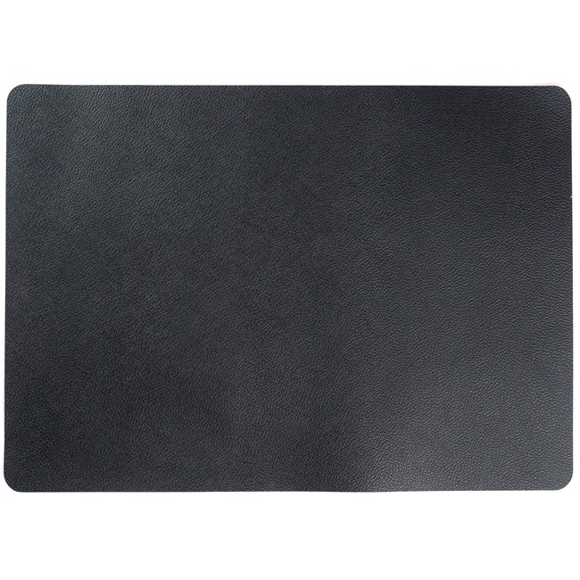 Placemat, black/brown colour, leather imitation, 46x33cm