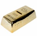 Декоративная копилка Gold Bar, золотого цвета, керамика, 16.5x8.5x5cm