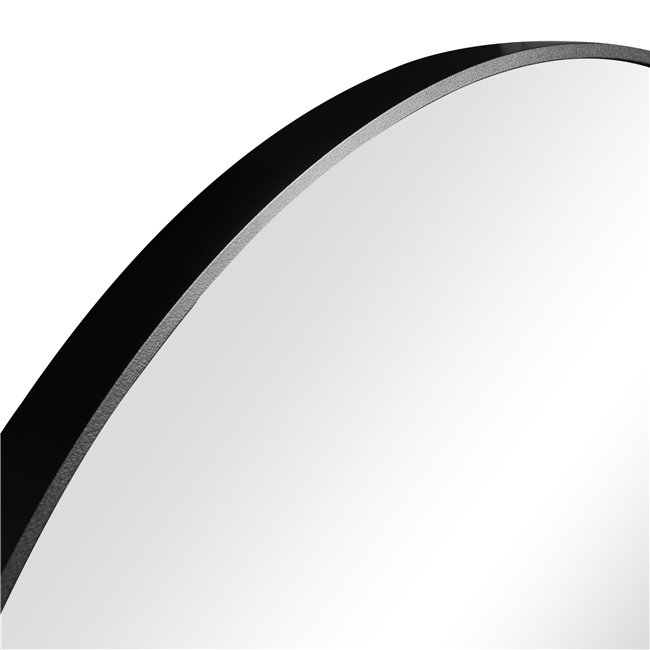 Mirror Iza, round, black, D100