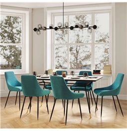 Chair East Side, bluegreen, 84x48x57cm